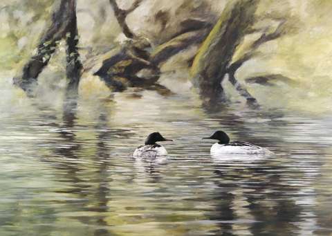 Vår i brokind, olja, 190x120 cm