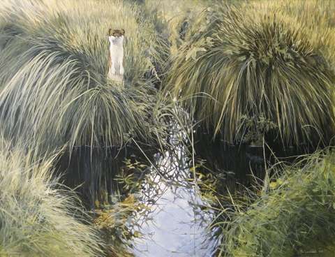 Herrmelin, Angarnsjöängen, olja, 120x85 cm